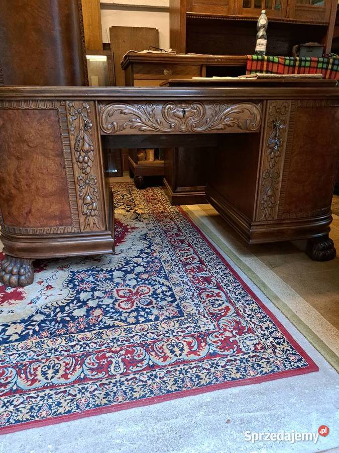 Piękny gabinet na lwich łapach biurkobiblioteka Myślibórz