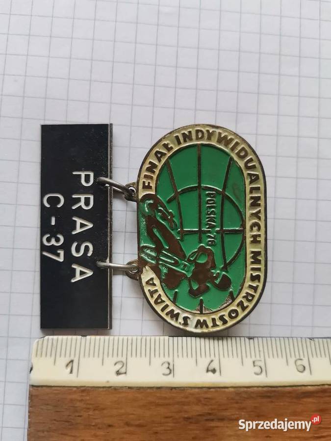 Stara unikatowa odznaka prasowa Mistrzostwa