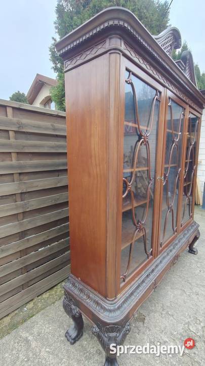 Kredens serwantka witryna chippendale rzeźbienia Dom i Ogród Warszawa