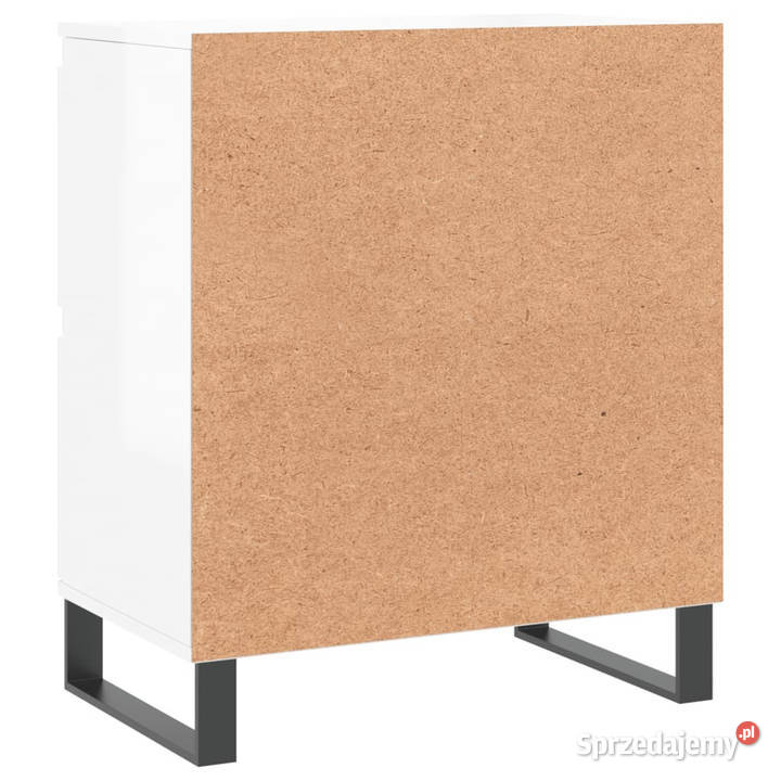 Komoda biała z połyskiem 60x35x70 materiał Warszawa