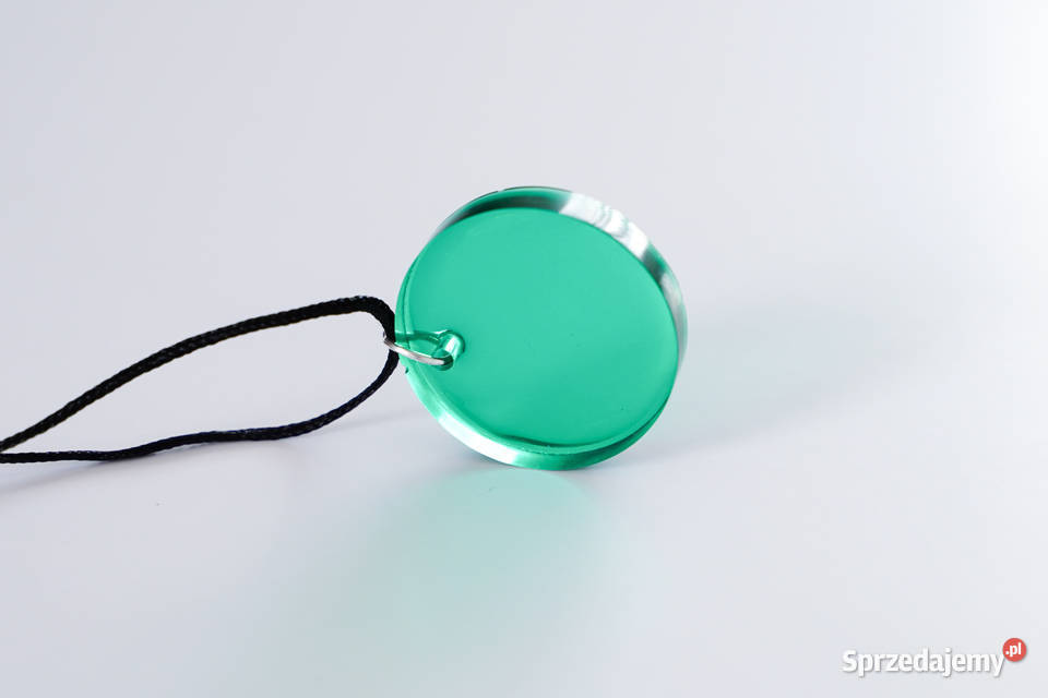 Okrągły zielony wisiorek z żywicy średnica 25 mazowieckie Warszawa sprzedam