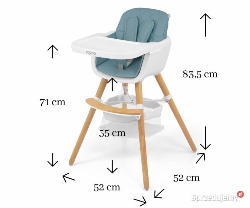 KRZESEŁKO DO KARMIENIA 2W1 ESPOO NIEBIESKIE Bielsk Podlaski