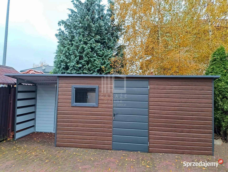 Schowek domek ogrodowy 5x15m wiata 15m drzwi 2x Otwock
