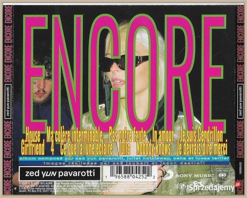 Zed Yun Pavarotti Encore Album CD 1 płyta Krynica-Zdrój