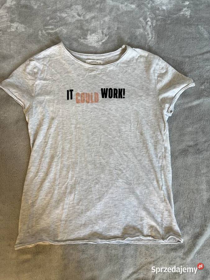 Tshirt koszulka bluzka z krótkim rękawem szara Jasło