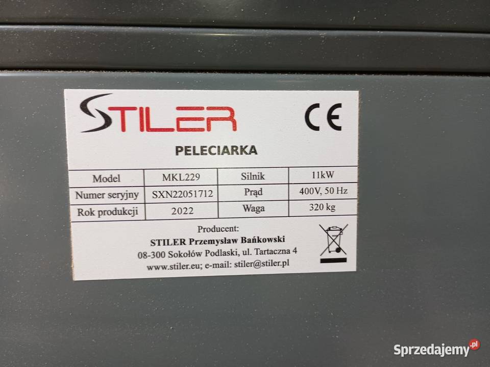 Peleciarka trójrolkowa STILER maszyna do Kamień Pomorski sprzedam