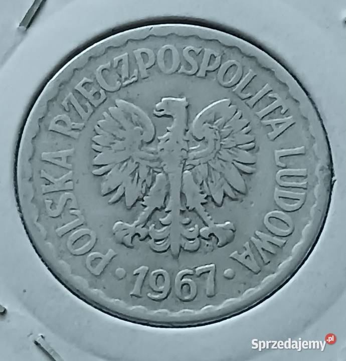 1 Złoty 1967 r 3 najniższy nakład super Konin