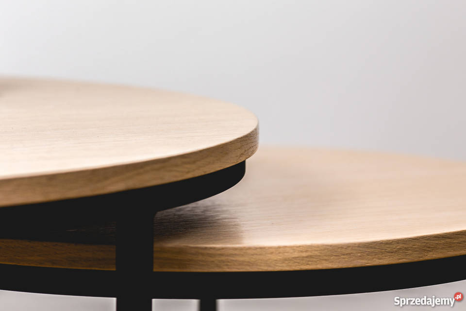 Stolik kawowy okrągły Komplet stolików kawowych Stoły, krzesła, biurka Krosno