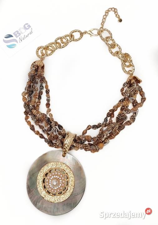 Naszyjnik Muszelkowy Kolia Boho Masa Perłowa