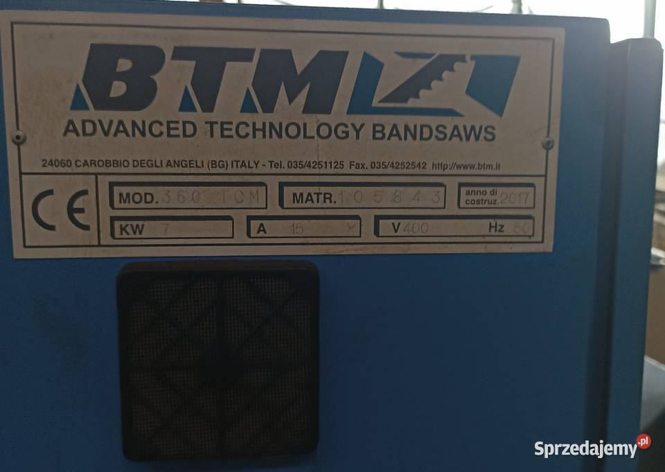 Przecinarka piła BTM 360 TCM pełne CNC Szczecin
