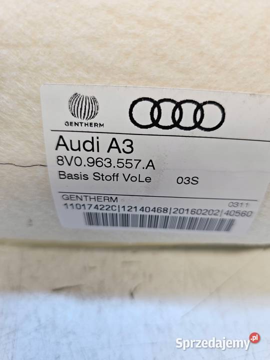 MATA GRZEWCZA FOTELA GÓRA AUDI A3 8V 8V0963557A osobowe Przystajń