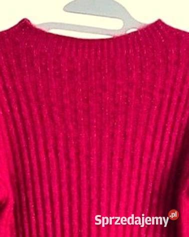 Wiralowy sweter w kolorze fuksji rękaw dzwonek Odzież damska Wejherowo