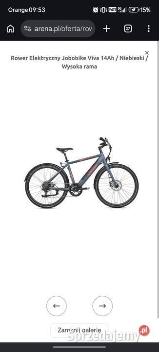 Rower elektryczny jobobike viva Chełmża sprzedam