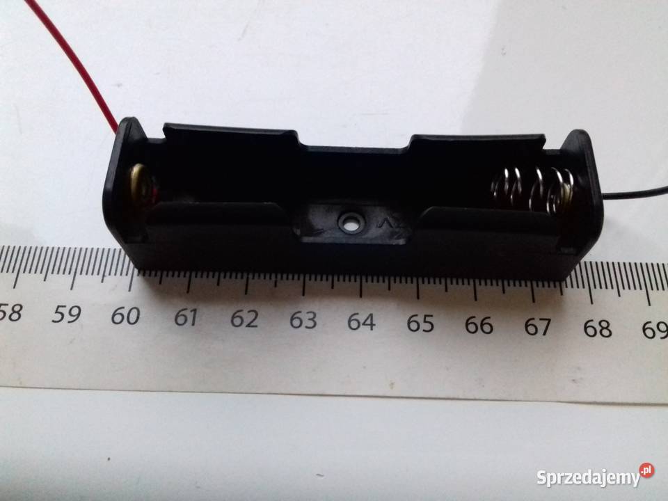 Koszyk na akumulatory 18650 z kablami mocowanie Bydgoszcz