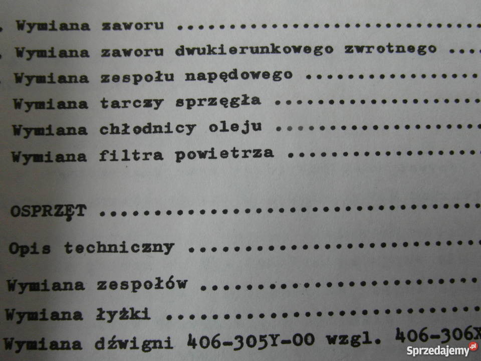 instrukcja naprawy koparka warynski k408 i inne Szczecin