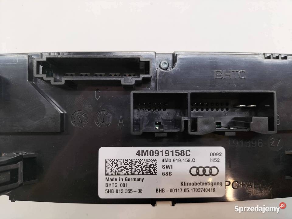 PANEL NAWIEWU AC TYŁ 4M0919158C Audi Q7 II
