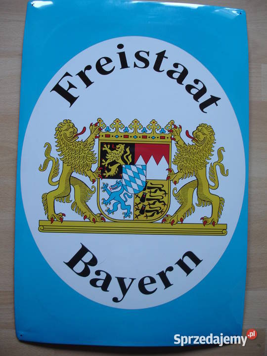 Tabliczka metalowa FREISTAAT BAYERN Pozostałe Zielona Góra