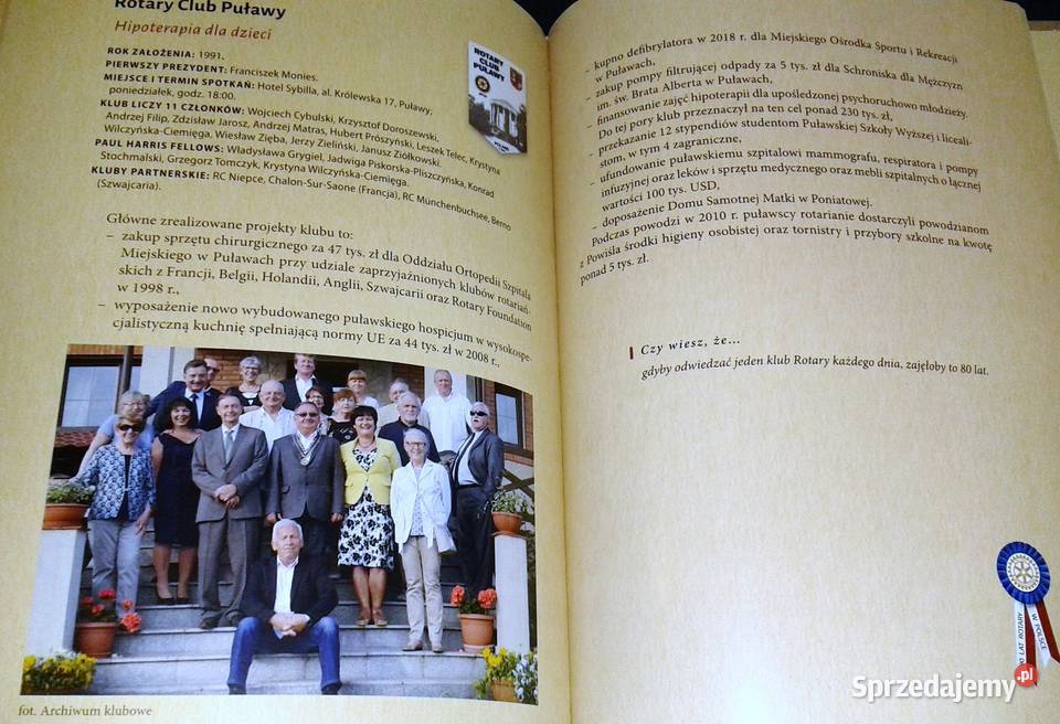 Service above self 90 lat Rotary w Polsce Chełm sprzedam
