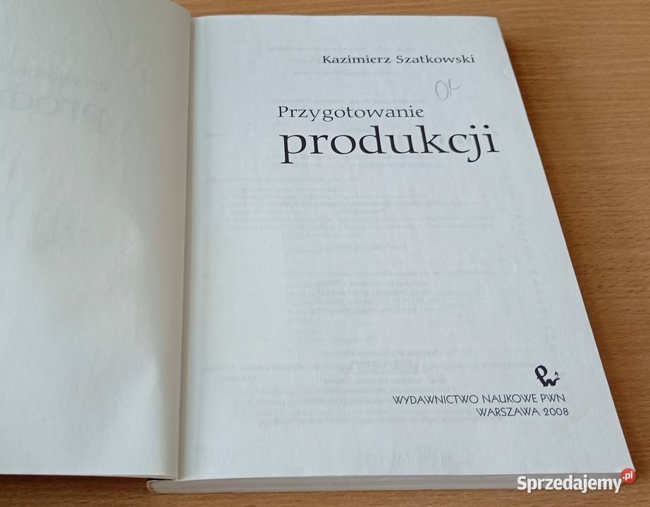 Przygotowanie produkcji Kazimierz Szatkowski tradycyjny podręcznik Gdańsk