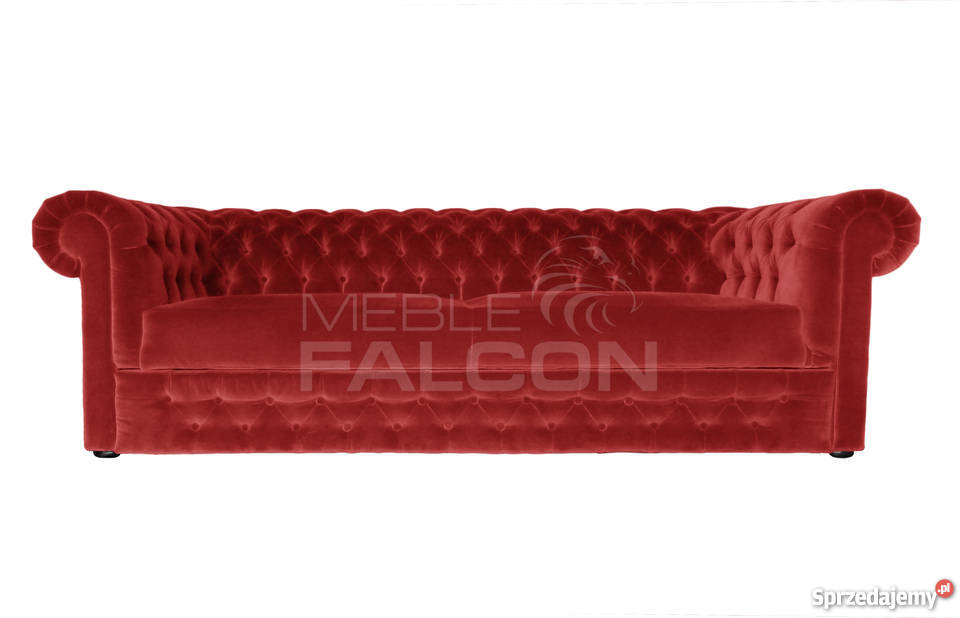 Pikowana sofa Chesterfield Elizabeth z funkcją różowy Warszawa