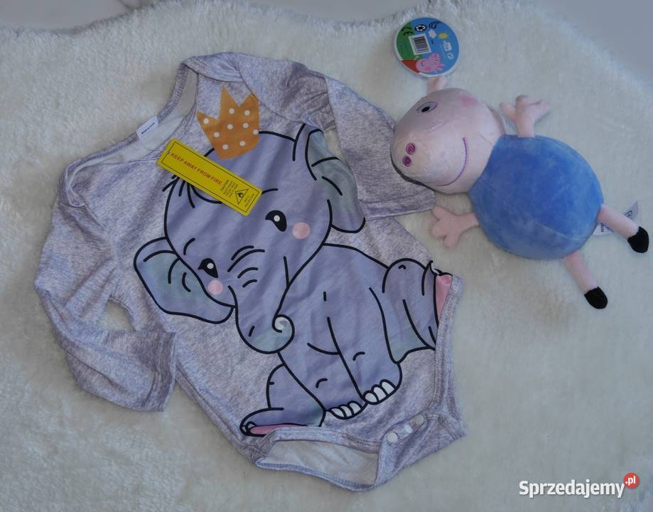 Śliczne body słonik nowe 74 86 Pozostałe Wrocław sprzedam