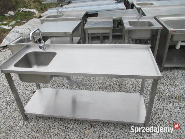 ZLEW GASTRONOMICZNY 1 KOMOROWY Z PÓŁKĄ 1606085 Gastronomia Ostrów Wielkopolski