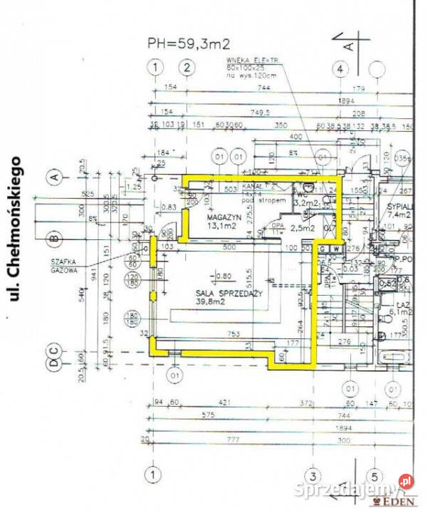 Lokal 593m2 Mińsk Mazowiecki Józefa 59.3m2 Sprzedaż sprzedam