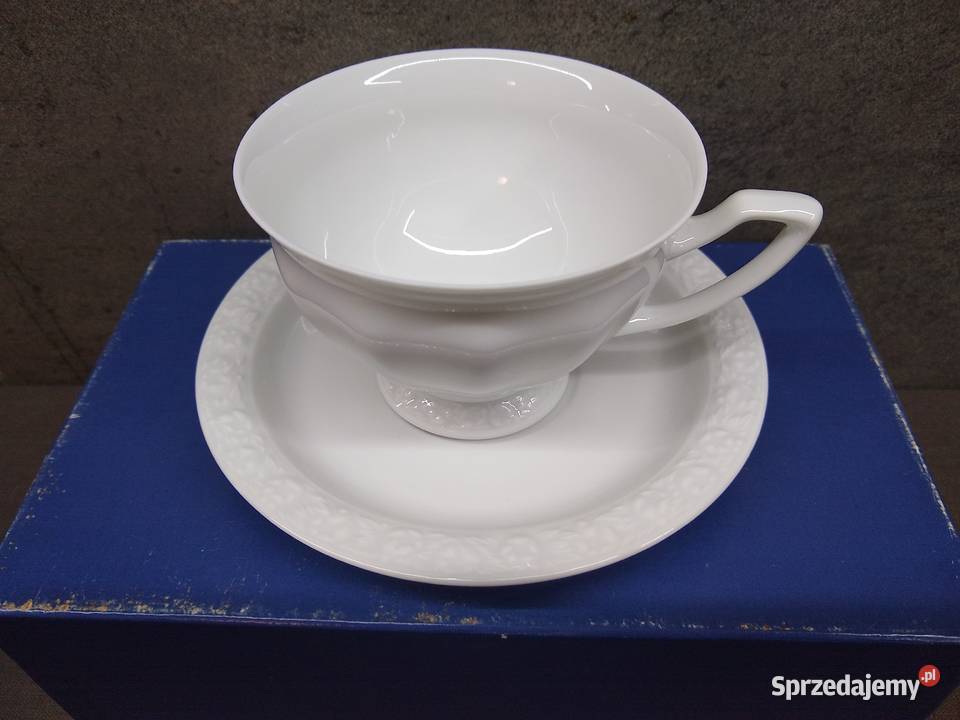 Filiżanka spodek Rosenthal Biała Maria Classic Porcelana i szkło Kalisz