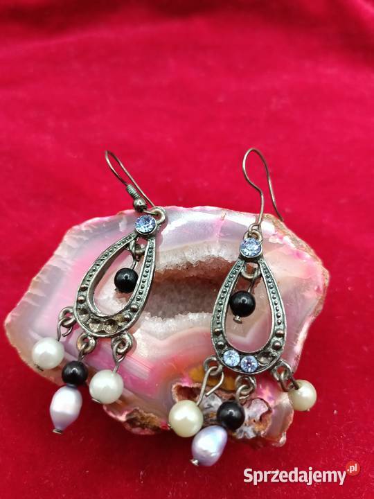 Kolczyki długie z perełkami