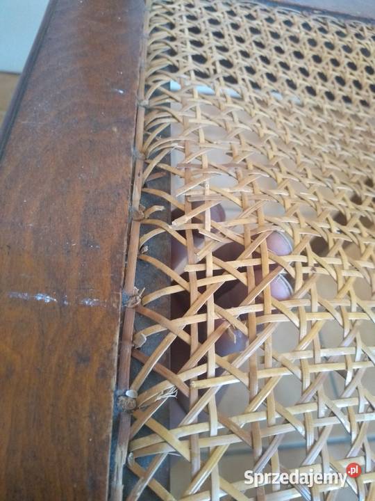 Krzesło drewniane ozdobne słomiane opolskie Wysoka