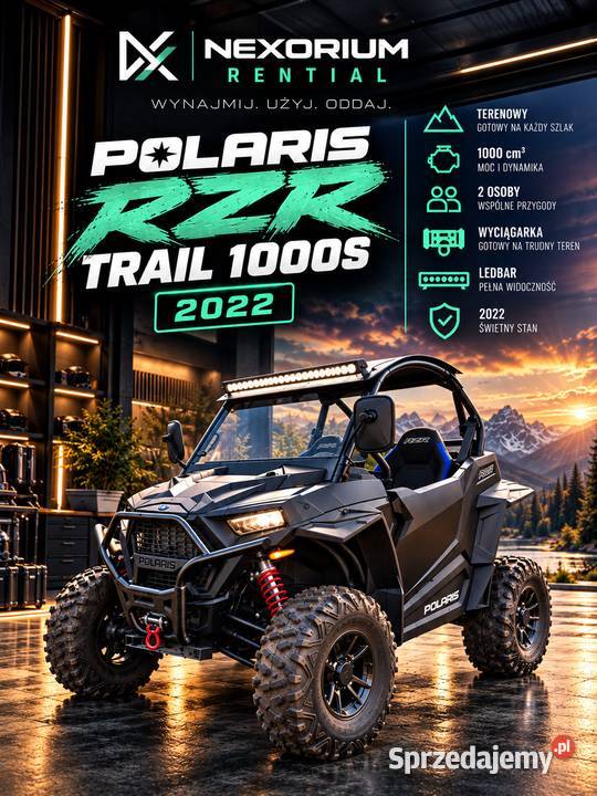 Polaris RZR S 1000 2022 wynajem UTV 4x4 pług Będzin