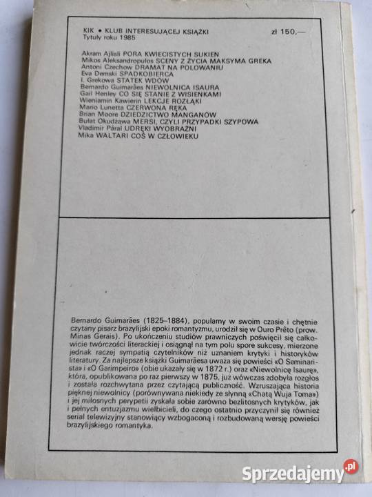 Niewolnica Isaura Bernardo Guimaraes pomorskie