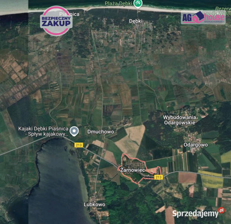 Działka Żarnowiec 1027m2 prąd