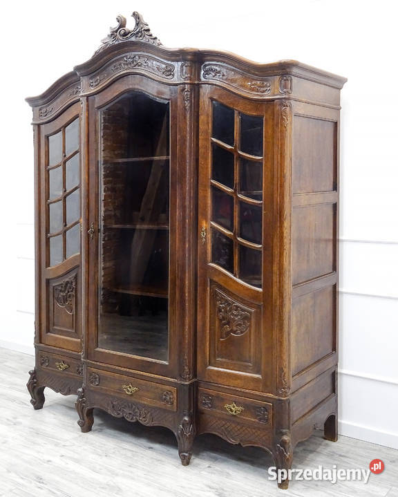 Antyk drewniana BIBLIOTEKA Witryna Biblioteczka 70cm sprzedam