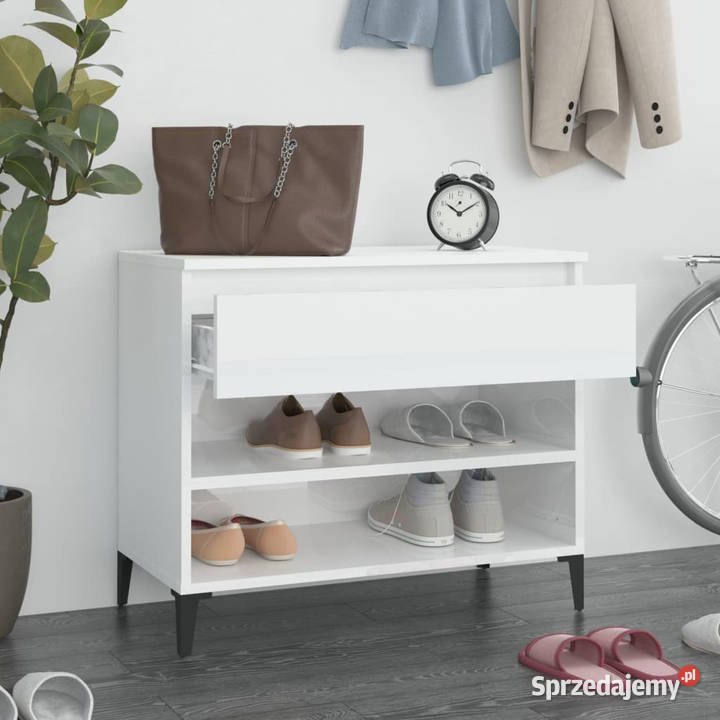 Szafka na buty wysoki połysk biała 70x36x60 Warszawa