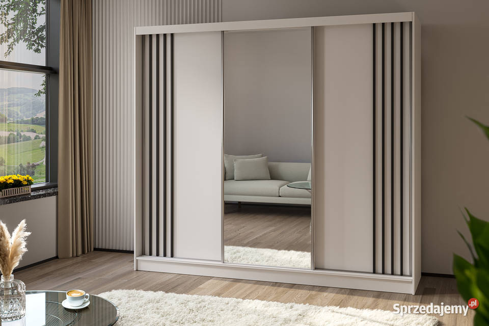 duża szafa sypialniana 240 drzwi przesuwne Sopot