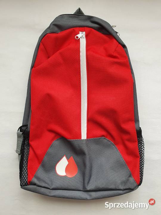 Plecak szary czerwony Katowice
