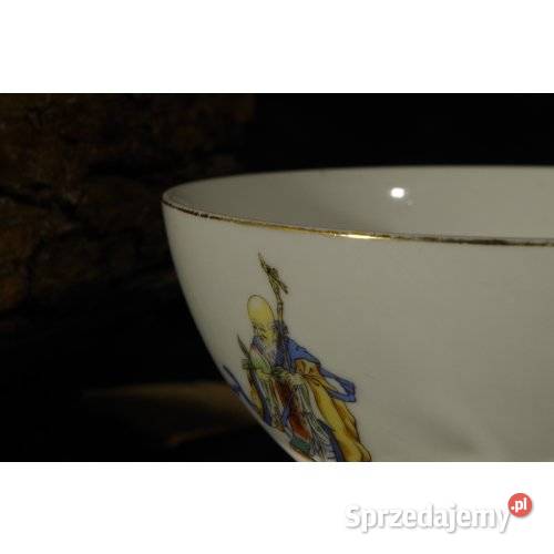 Chińska porcelanowa miseczka czarka z postacią i