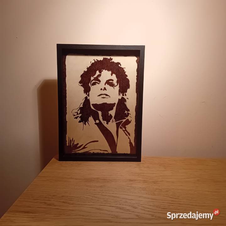 Michael Jackson Rękodzieło wypalone w drewnie Toruń