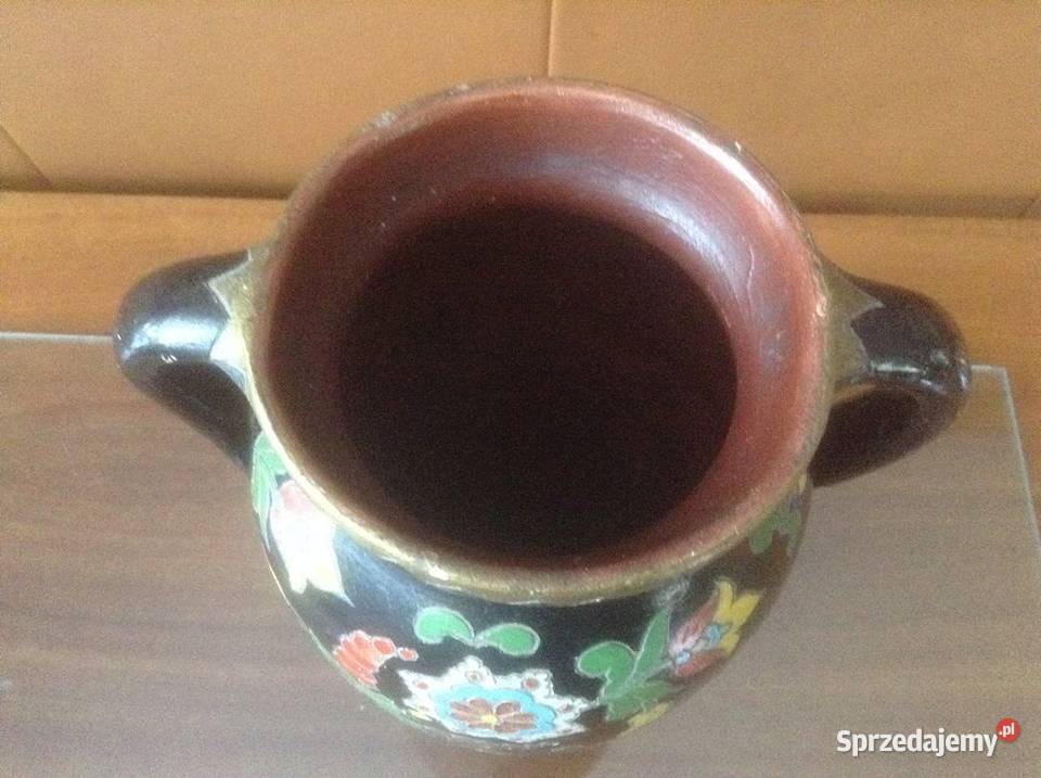 Wazon z rytowanym motywami wzorniczymimalowany opolskie Opole sprzedam