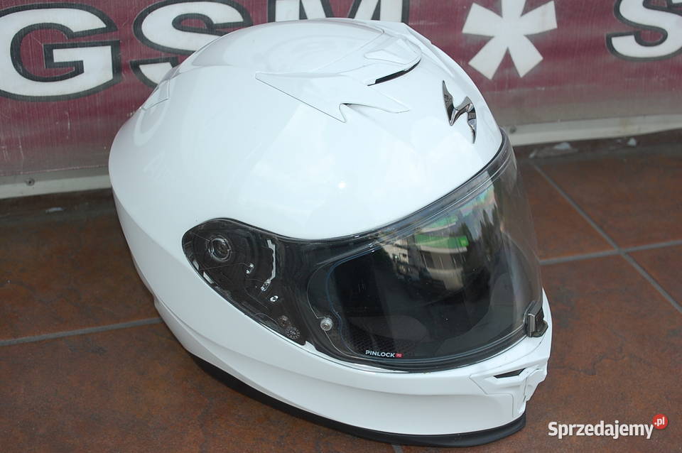 Kask motocyklowy biały Scorpion Rozmiar L60 Dąbrowa Górnicza