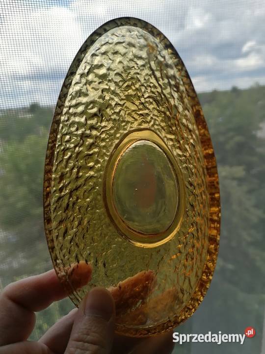 Unikat stare szkło z Ząbkowic miseczka awokado
