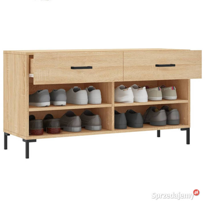 Ławka z miejscem na buty dąb sonoma 102x35x55 Warszawa