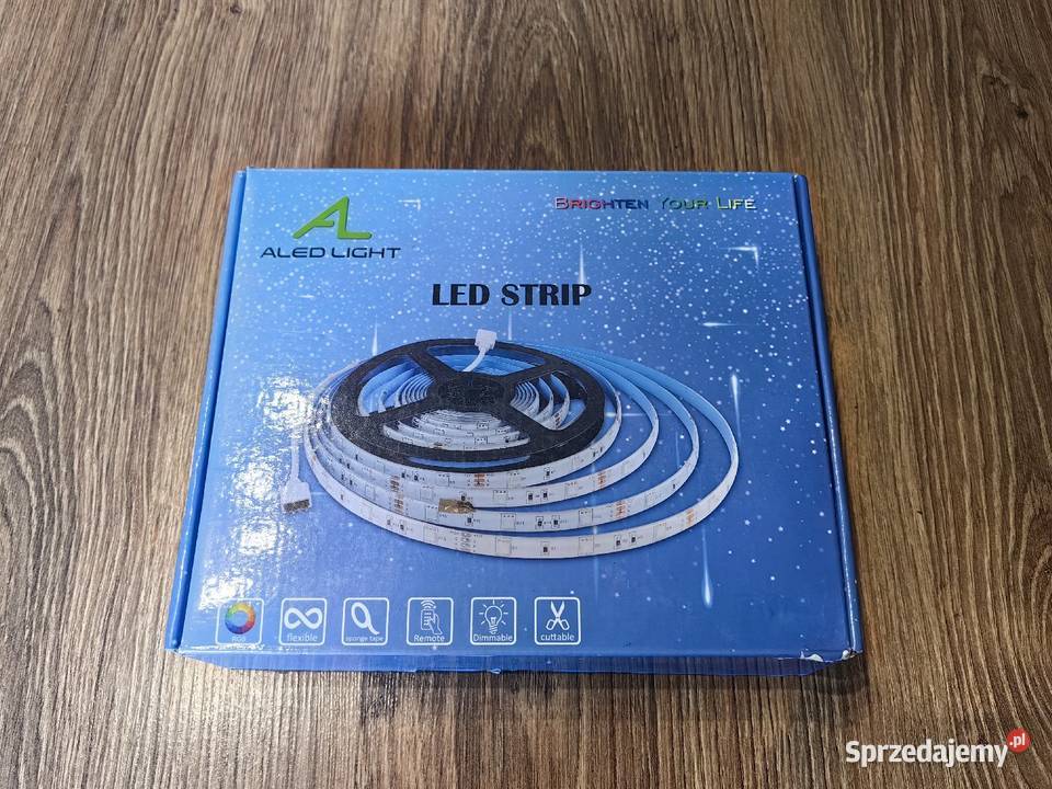 Taśma Led Strip aled light 5 m RGB pilot nowa Inczew