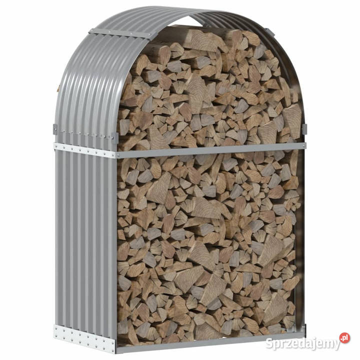 Stojak na drewno jasnoszary 80x45x120 stal Warszawa