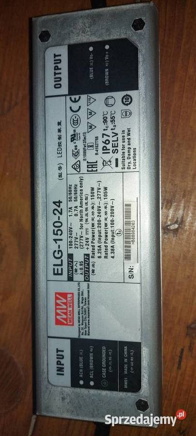 Zasilacz led 24v 150W ip67 Budownictwo i akcesoria