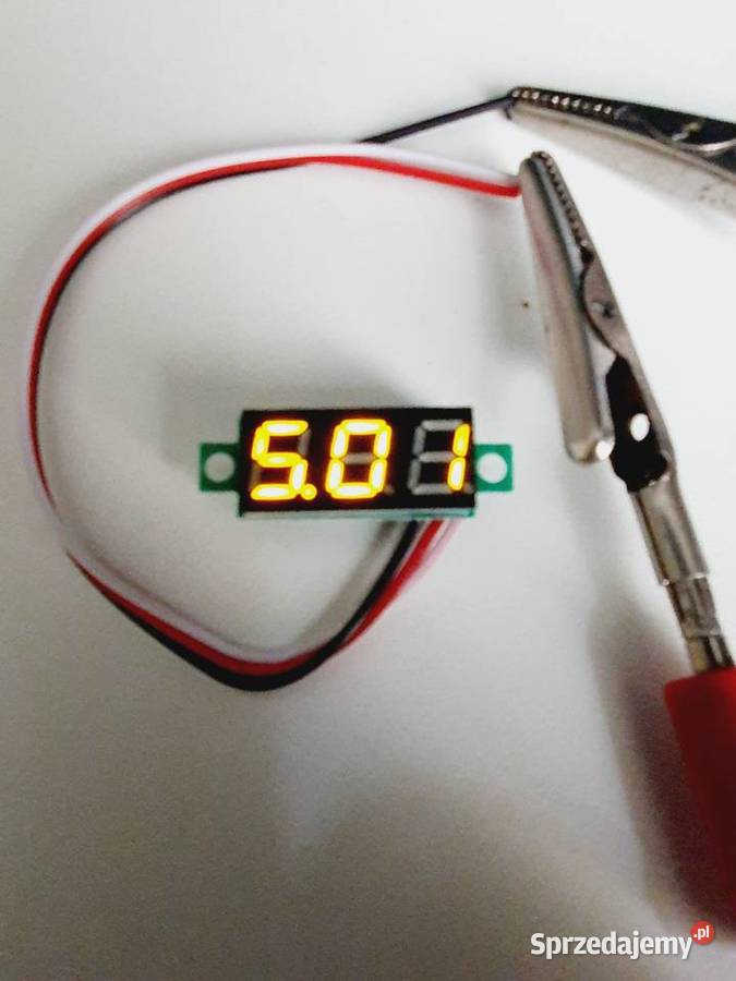 Woltomierz cyfrowy żółty LED 028 DC 0100V kujawsko-pomorskie Bydgoszcz