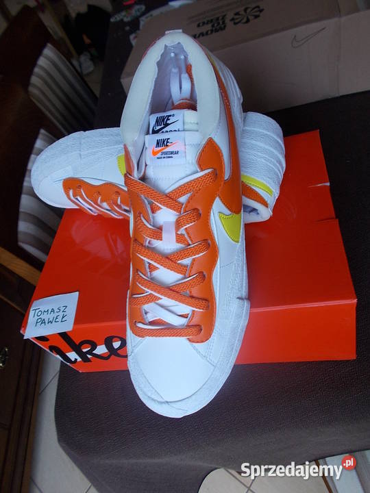 Eur 45 Nike Blazer Low Sacai White Magma Orange Poznań