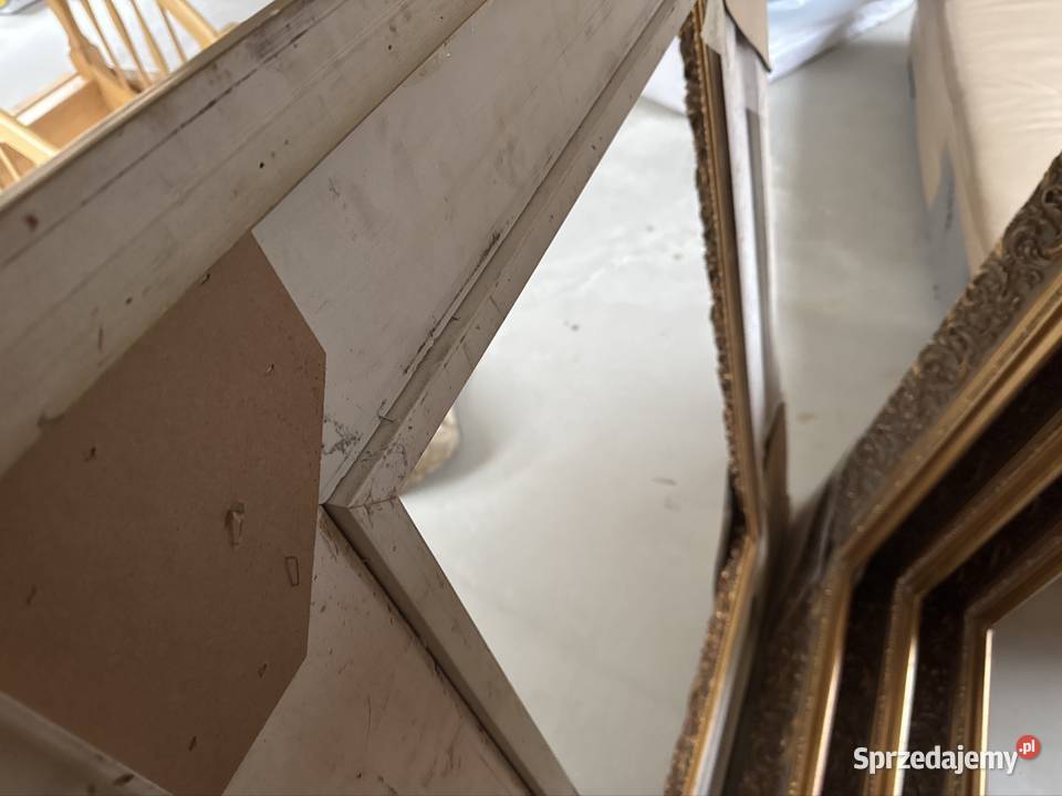 piekna gruba stara drewniana rama rzeźbiona 8666 Bystrzyca Kłodzka