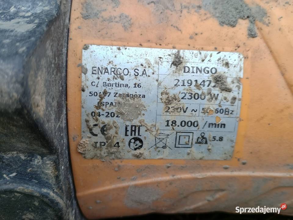 Wibrator do betonu Enarco Dingo Wąż 2300W manualna Suwałki sprzedam